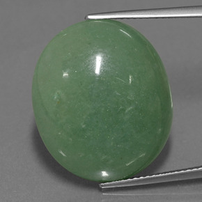 24,45 ctw natürlicher grüner Aventurin, Oval Schliff, Lichtdurchlässig