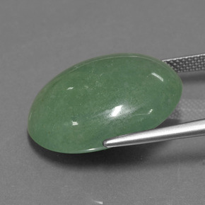 24,45 ctw natürlicher grüner Aventurin, Oval Schliff, Lichtdurchlässig