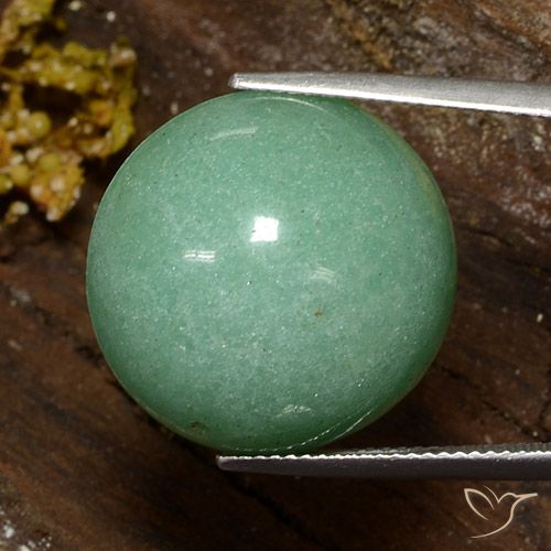 25.73ct Natürlicher Mittelgrün Aventurin, Runden, Lichtundurchlässig