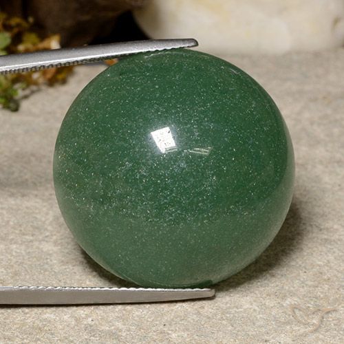 47.09ct Natürlicher Mittelgrün Aventurin, Runden, Lichtdurchlässig