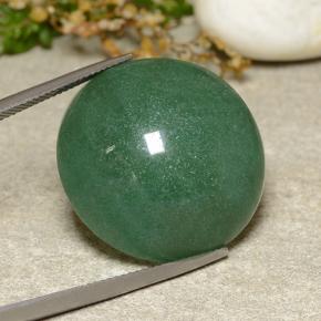 44,34 ctw natürlicher grüner Aventurin, Rundschliff, Lichtdurchlässig