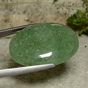 27,80 ctw natürlicher grüner Aventurin, Oval Schliff, Lichtdurchlässig
