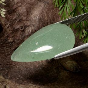 9,17 ctw natürlicher Grün Aventurin, Birnenform, Lichtdurchlässig