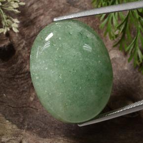 29,29 ctw natürlicher grüner Aventurin, Oval Schliff, Lichtdurchlässig