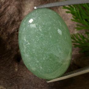 29,10 ctw natürlicher grüner Aventurin, Oval Schliff, Lichtdurchlässig