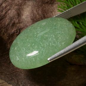 34,85 ctw natürlicher grüner Aventurin, Oval Schliff, Lichtdurchlässig