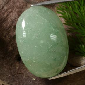 34,82 ctw natürlicher grüner Aventurin, Oval Schliff, Lichtdurchlässig