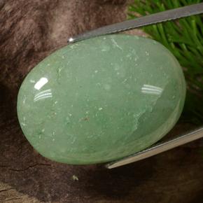 34,82 ctw natürlicher grüner Aventurin, Oval Schliff, Lichtdurchlässig