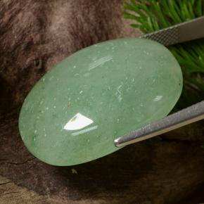 34,82 ctw natürlicher grüner Aventurin, Oval Schliff, Lichtdurchlässig