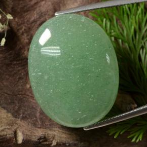 35,77 ctw natürlicher grüner Aventurin, Oval Schliff, Lichtdurchlässig