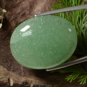 35,77 ctw natürlicher grüner Aventurin, Oval Schliff, Lichtdurchlässig