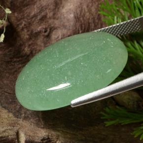 35,77 ctw natürlicher grüner Aventurin, Oval Schliff, Lichtdurchlässig