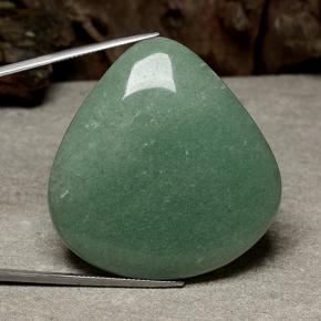 104,24 ctw natürlicher grüner Aventurin, Birnenform, Lichtdurchlässig