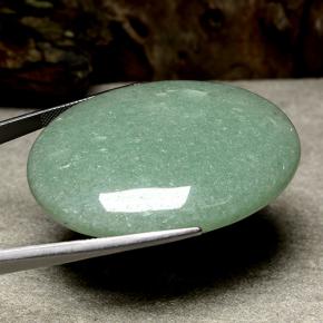 123,68 ctw natürlicher grüner Aventurin, Oval Schliff, Lichtdurchlässig