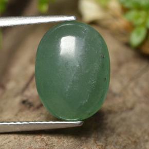 5,42 ctw natürlicher grüner Aventurin, Oval Schliff, Lichtdurchlässig