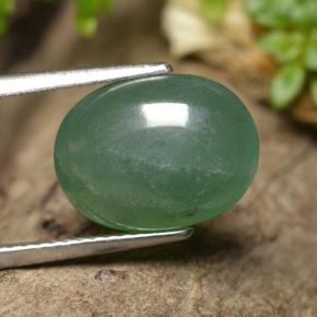5,42 ctw natürlicher grüner Aventurin, Oval Schliff, Lichtdurchlässig