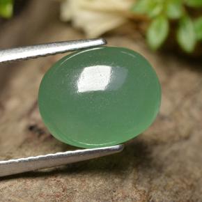 3,88 ctw natürlicher grüner Aventurin, Oval Schliff, Lichtdurchlässig