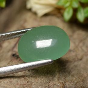 3,88 ctw natürlicher grüner Aventurin, Oval Schliff, Lichtdurchlässig
