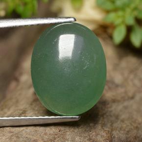 5,40 ctw natürlicher grüner Aventurin, Oval Schliff, Lichtdurchlässig