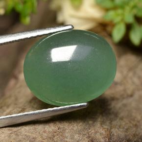 5,40 ctw natürlicher grüner Aventurin, Oval Schliff, Lichtdurchlässig