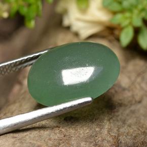 5,40 ctw natürlicher grüner Aventurin, Oval Schliff, Lichtdurchlässig