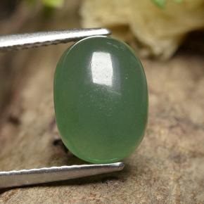 3,63 ctw natürlicher grüner Aventurin, Oval Schliff, Lichtdurchlässig