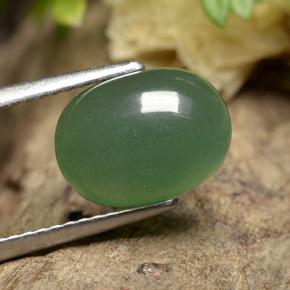 3,63 ctw natürlicher grüner Aventurin, Oval Schliff, Lichtdurchlässig