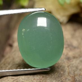 5,74 ctw natürlicher grüner Aventurin, Oval Schliff, Lichtdurchlässig
