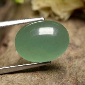 3,42 ctw natürlicher grüner Aventurin, Oval Schliff, Lichtdurchlässig