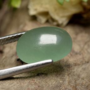 3,42 ctw natürlicher grüner Aventurin, Oval Schliff, Lichtdurchlässig
