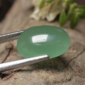 3,46 ctw natürlicher grüner Aventurin, Oval Schliff, Lichtdurchlässig