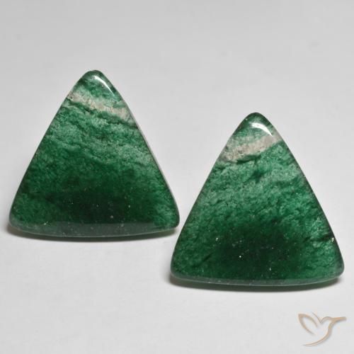 23.02 ct natürliche tiefgrün Aventurin-Edelsteine, Trillion, Lichtdurchlässig