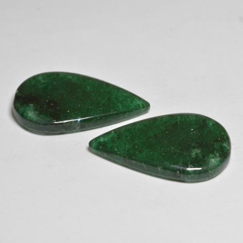 16.47 ct natürliche dunkelgrün Aventurin-Edelsteine, Birnenform, Lichtdurchlässig