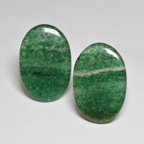 17.78 ct natürliche Intensives Grün Aventurin-Edelsteine, Oval Schliff, Lichtdurchlässig