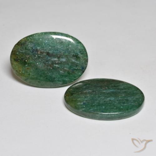 17.37 ct natürliche Mittelgrün Aventurin-Edelsteine, Oval, Lichtdurchlässig