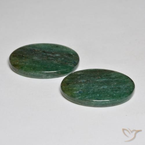 17.37 ct natürliche Mittelgrün Aventurin-Edelsteine, Oval, Lichtdurchlässig
