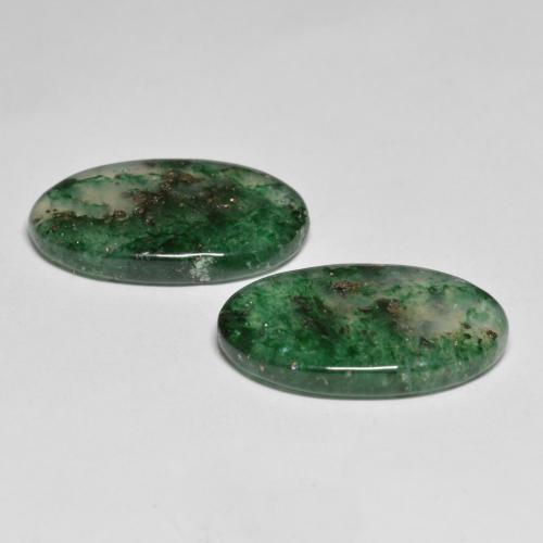 16,57 ct natürliche grüner Aventurin-Edelsteine, Oval Schliff, Lichtdurchlässig