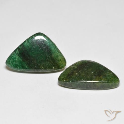 12.29 ct natürliche tiefgrün Aventurin-Edelsteine, Trillion, Lichtdurchlässig