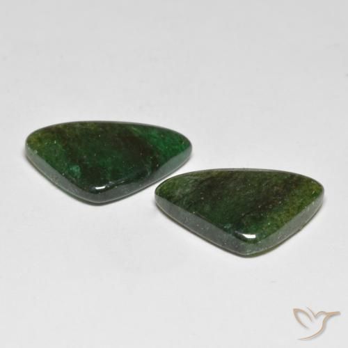 12.29 ct natürliche tiefgrün Aventurin-Edelsteine, Trillion, Lichtdurchlässig
