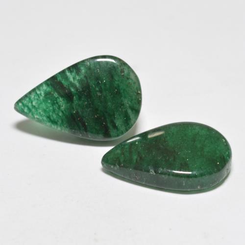 12,03 ct natürliche grüner Aventurin-Edelsteine, Birnenform, Lichtdurchlässig