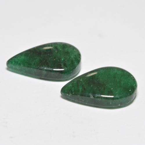 12,03 ct natürliche grüner Aventurin-Edelsteine, Birnenform, Lichtdurchlässig