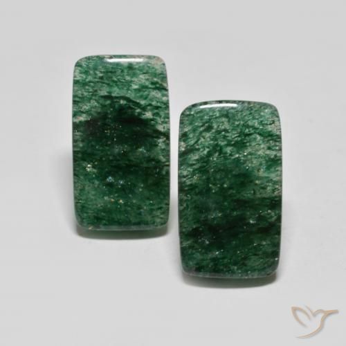 14.76 ct natürliche Kühles Grün Aventurin-Edelsteine, Baguette, Lichtdurchlässig
