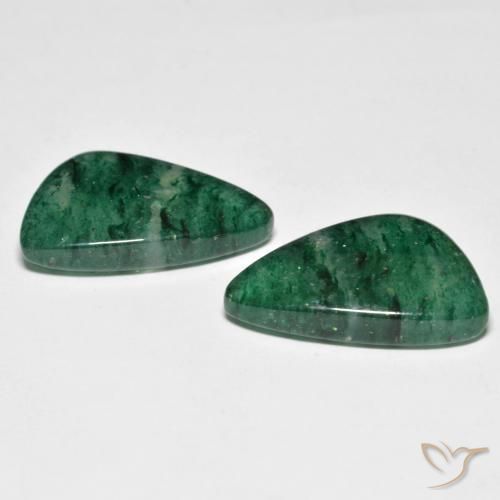 13.86 ct natürliche tiefgrün Aventurin-Edelsteine, Fantasie, Lichtdurchlässig
