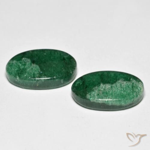 13.15 ct natürliche Mittelgrün Aventurin-Edelsteine, Oval, Lichtdurchlässig