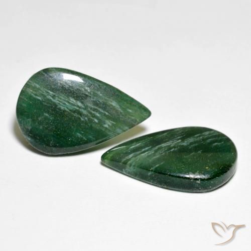 13.45 ct natürliche Waldgrün Aventurin-Edelsteine, Birnenform, Lichtdurchlässig