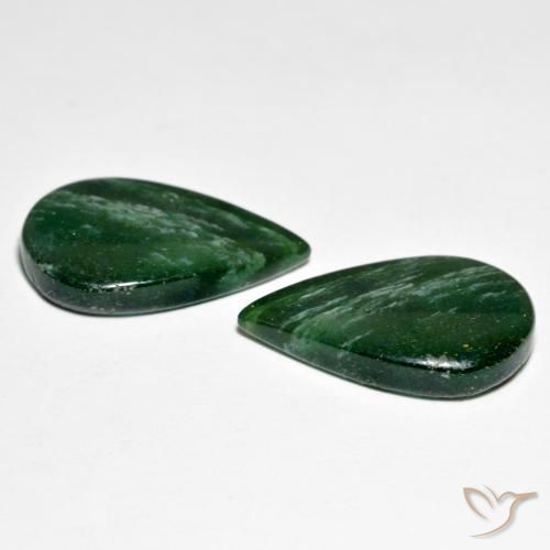 13.45 ct natürliche Waldgrün Aventurin-Edelsteine, Birnenform, Lichtdurchlässig