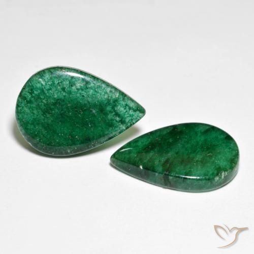 14.94 ct natürliche hellgrün Aventurin-Edelsteine, Birnenform, Lichtdurchlässig