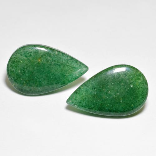 12,78 ct natürliche grüner Aventurin-Edelsteine, Birnenform, Lichtdurchlässig