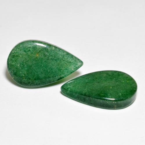 12,78 ct natürliche grüner Aventurin-Edelsteine, Birnenform, Lichtdurchlässig