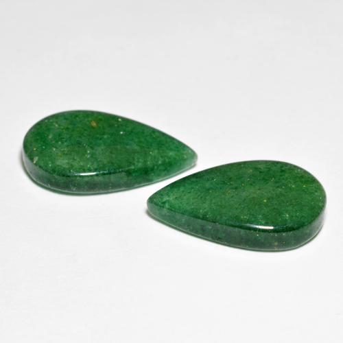 12,78 ct natürliche grüner Aventurin-Edelsteine, Birnenform, Lichtdurchlässig